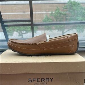 Sperry Brown Leather Slip-On Loafers